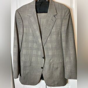 Men's Gray Plaid Suit